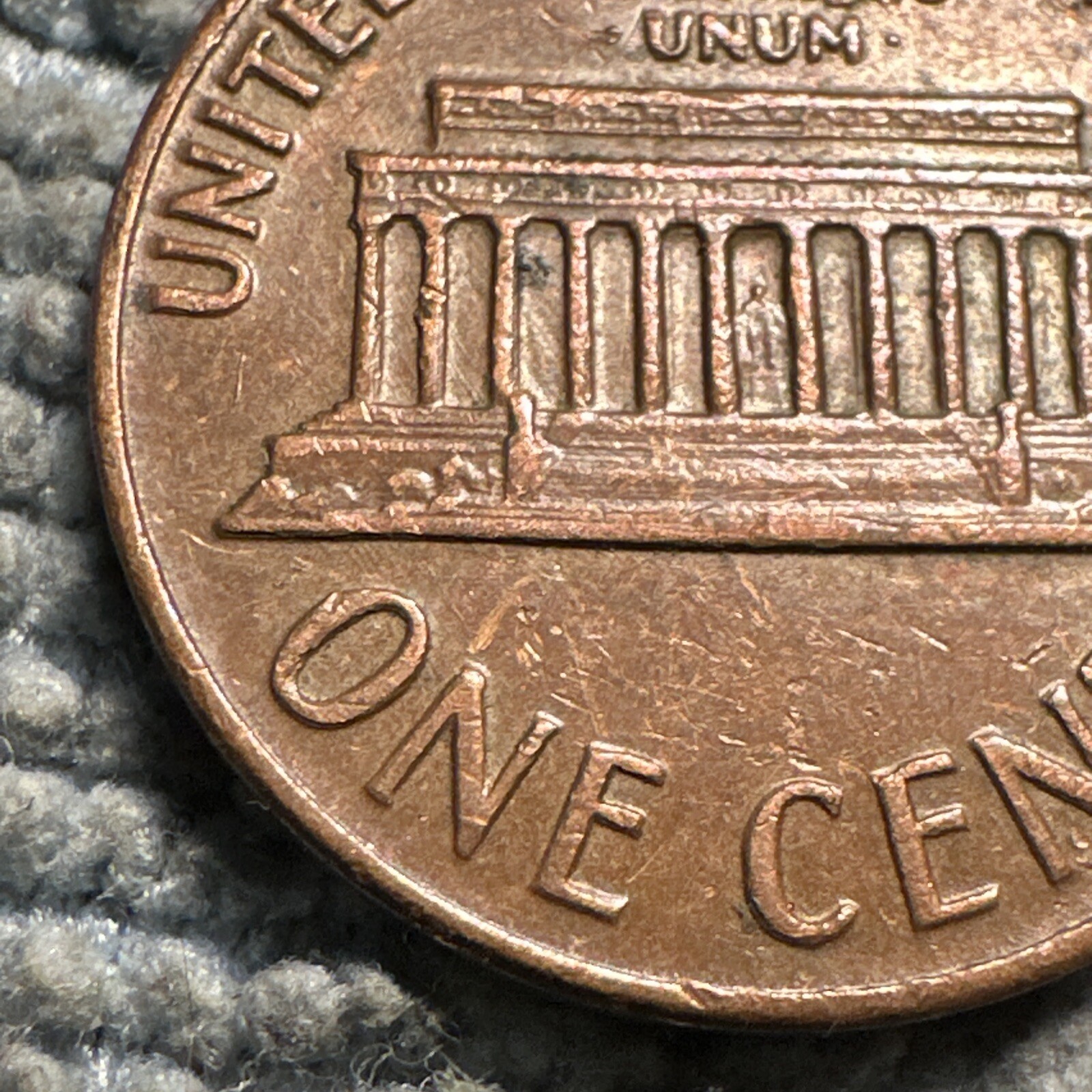 1970 D Lincoln Memorial Cent With A Doubled Die Reverse Machine Doubling