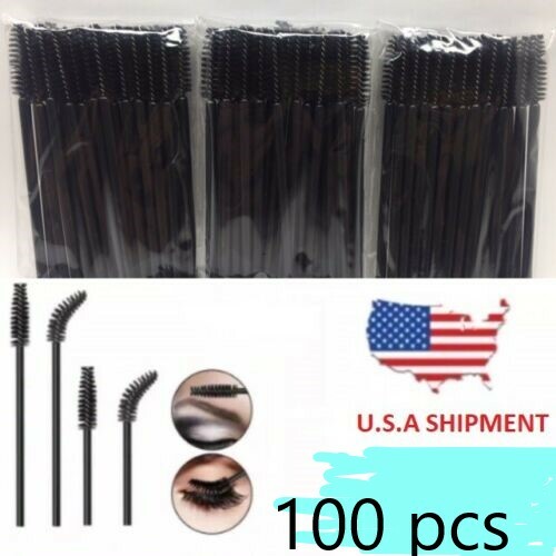 Disposable Eyelash Mascara Brushes Wands Applicator Makeup Brush Kit 100 pcs