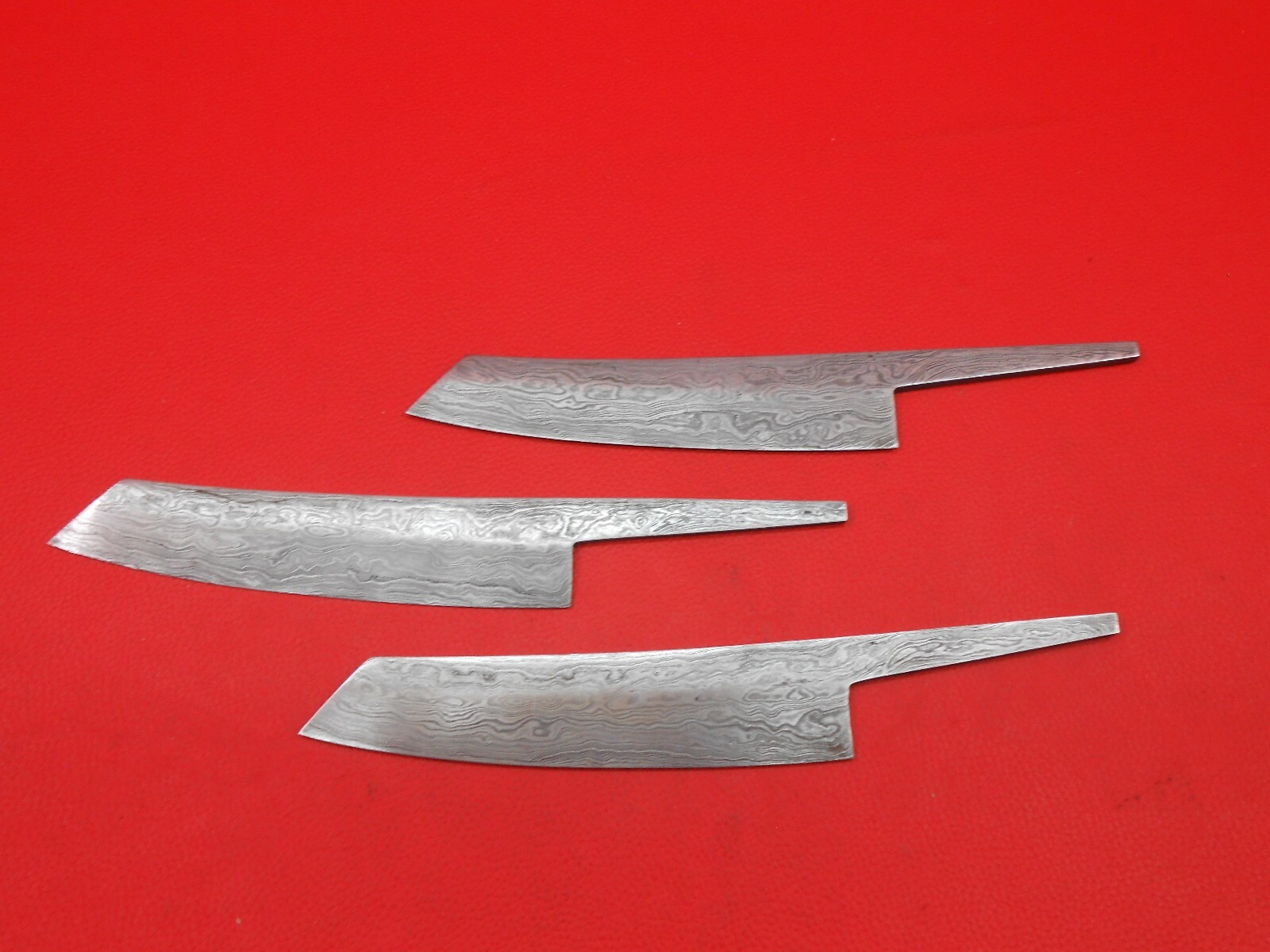 Handmade Custom 3Pcs Damascus Steel Kiritsuke Knife Blade Blank Set A149