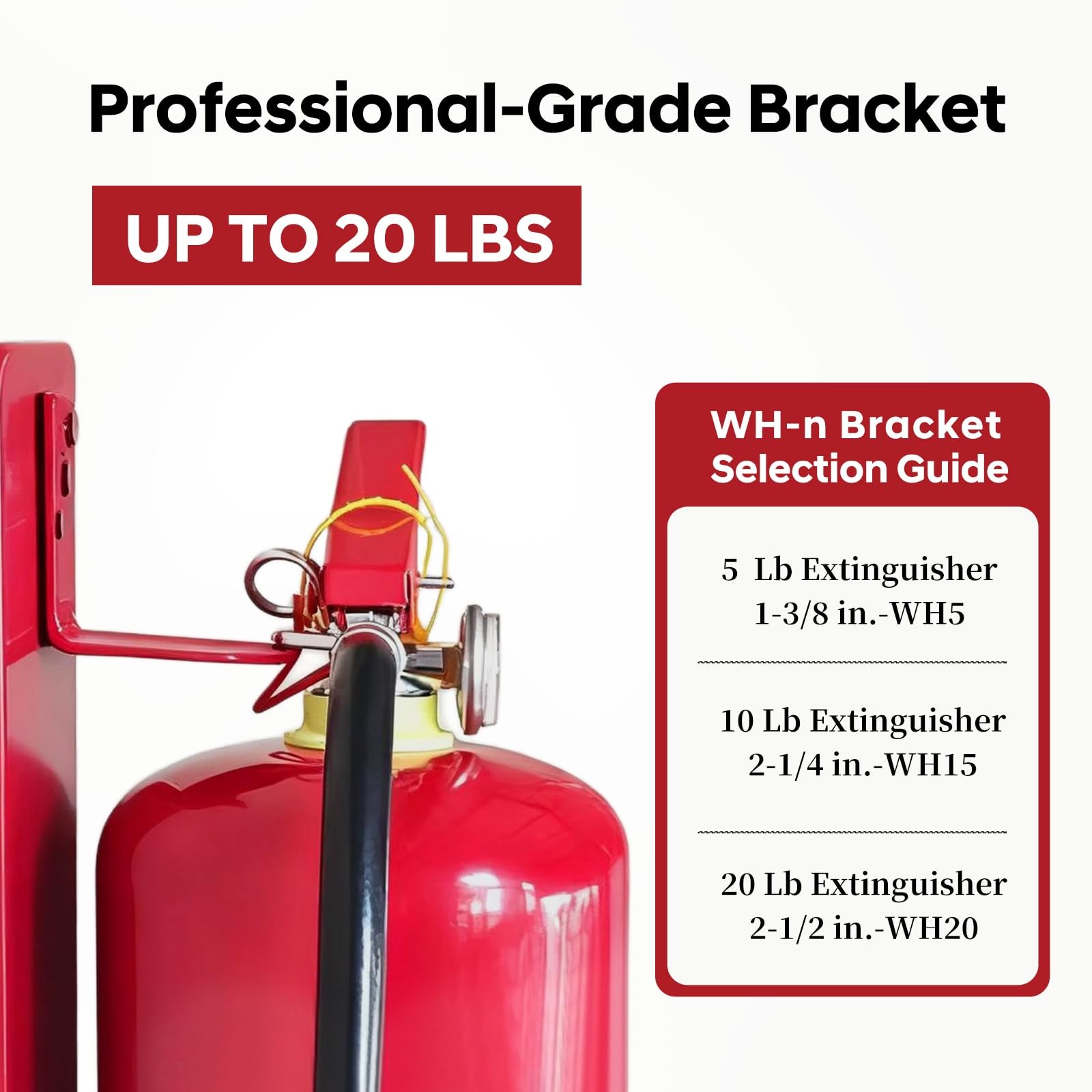 2 PCS Fire Extinguisher Mount Universal Bracket Wall Holder Fits 540 Lb
