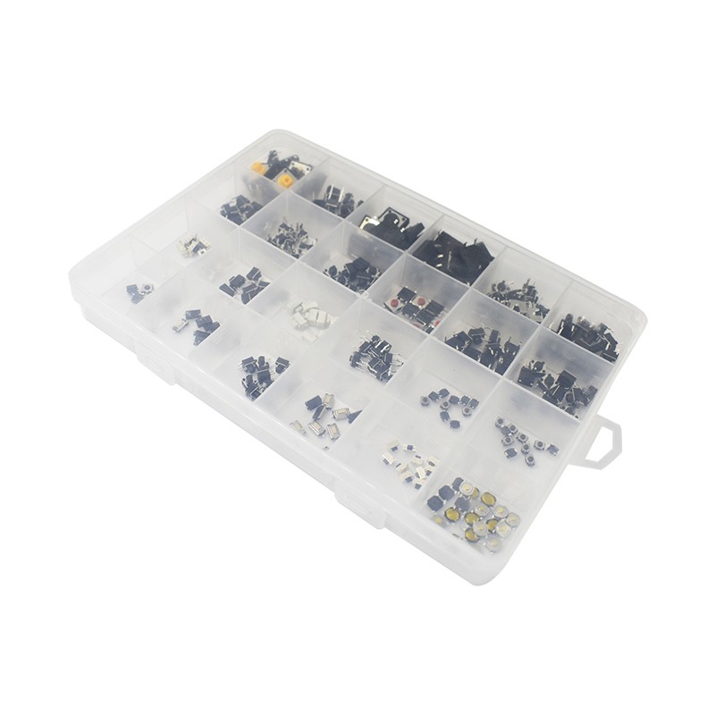 25-Type Assorted Micro Switch Push Tact Button ON/OFF Touch Button Switch Kit