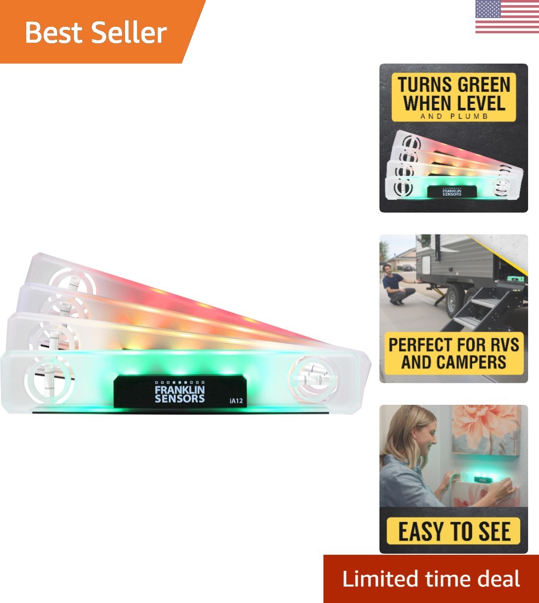 12-Inch Digital Magnetic Torpedo Level – Color-Changing for Precision Leveling