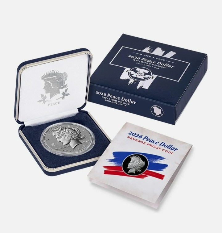 2026-P Peace Silver Dollar / Reverse Proof /Dual Date / U.S. Mint-BEAUTIFUL
