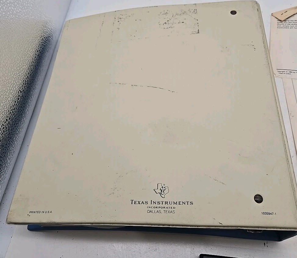 Texas Instruments Home Computer Binder TI-WRITER/WORD PROCESSOR TI-99/4A (22)