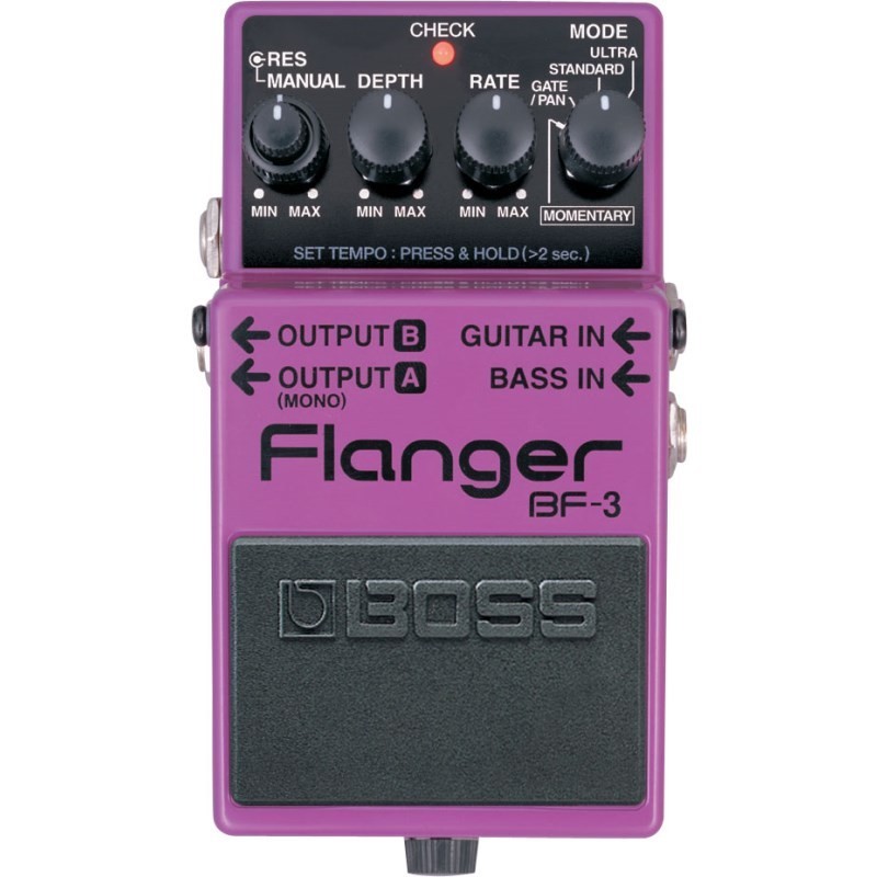 Boss BF-3 Flanger Guitar Effects Pedal, 4 Modes, Stereo Output, Used