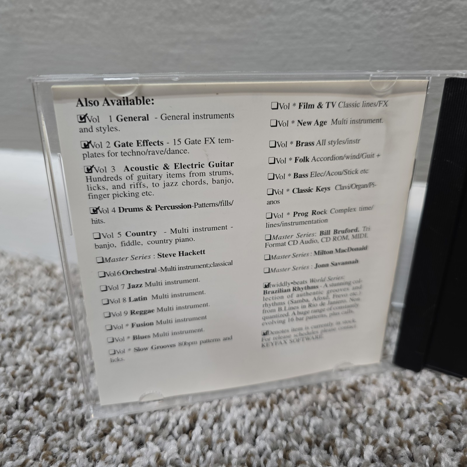 Twiddly Bits MIDI Files Vol 4 Drums Percussion Floppy Disc GM Format 1995