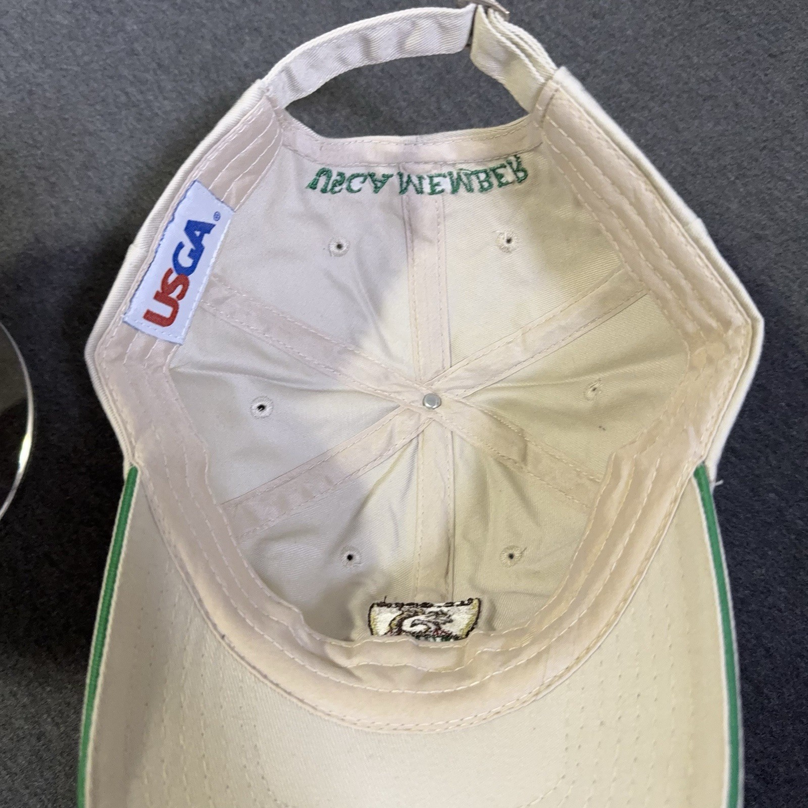 US Open Hat OSFA Beige Oakmont 2007 USGA Adjustable Ball Cap Y2K