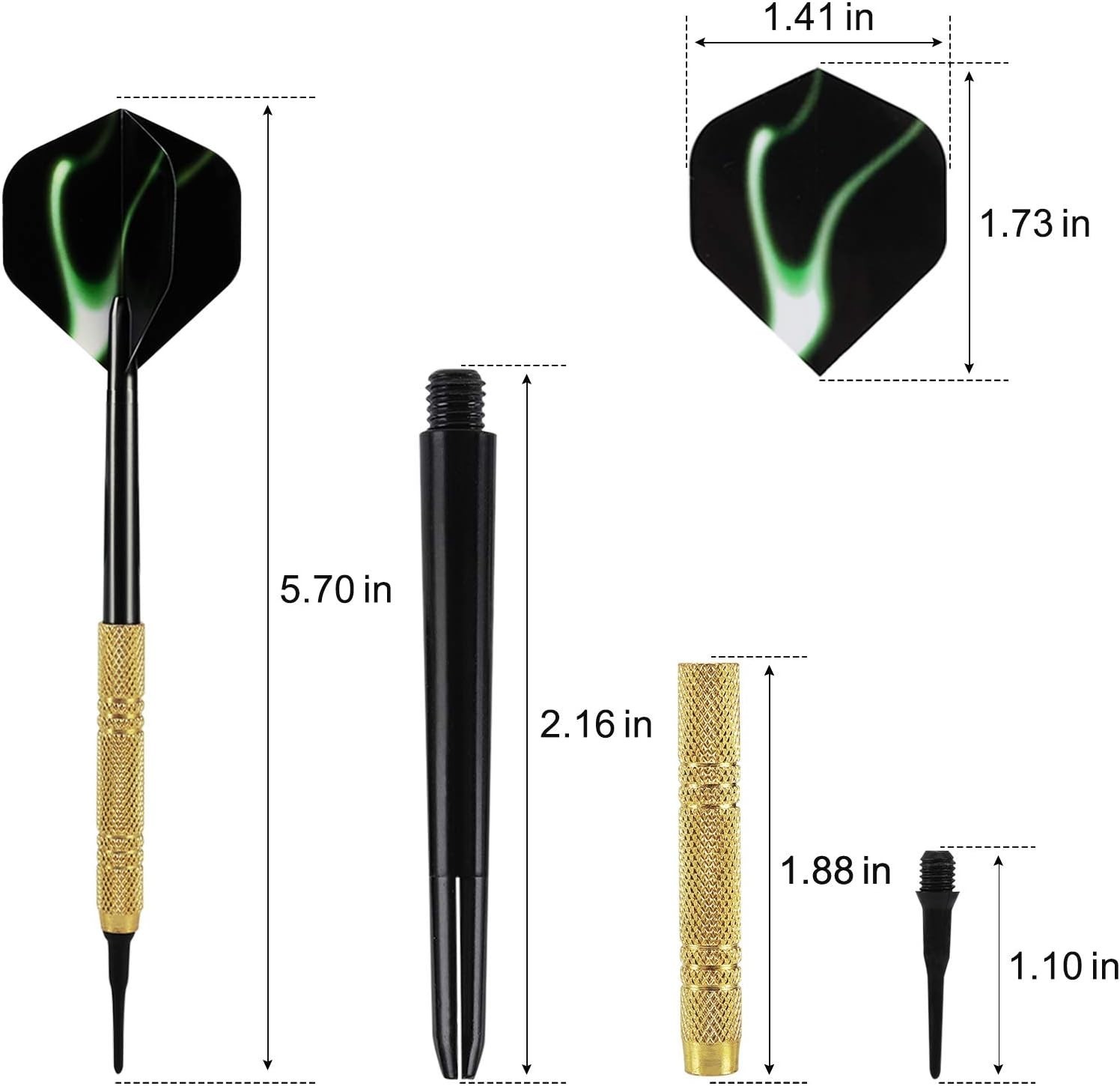 Engage in Fun with 12 Pcs Soft Tip Darts & 36 Replacement Tips - Team Play Ready