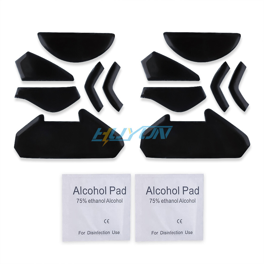 2 Sets Black Rounded Curved Edges Mouse Feet Skates for Logitech G402 Mouse