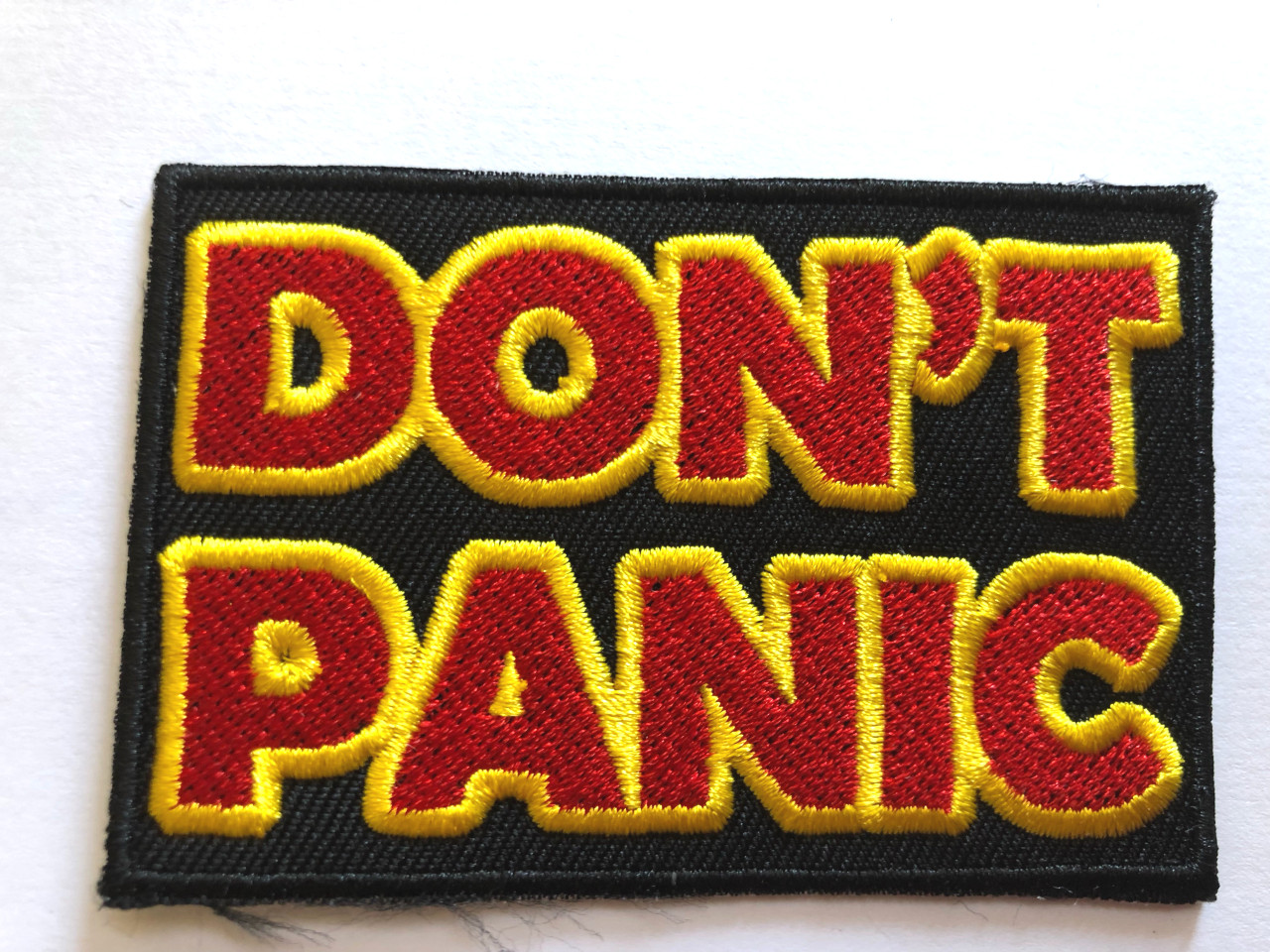 DON'T PANIC patch Iron on patches hitchhiker's guide Douglas Adams#69