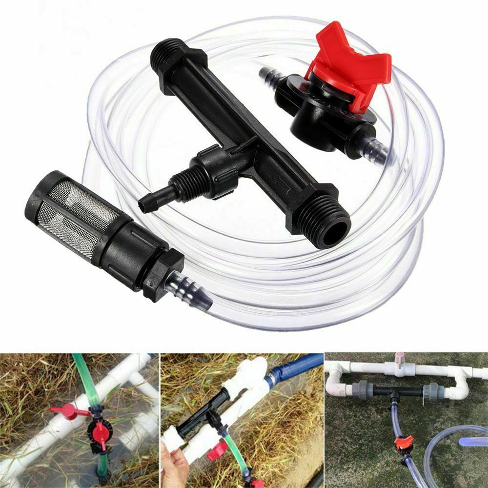 3/4" Garden Irrigation Venturi Kit Mixer Injectors Water Tube Switch Filter Tool