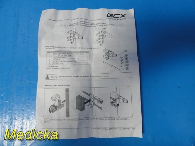 GCX ME0047S9A Power Supply Holster W/ 1721 Rail Clamp & Vel Kro Strap Kit ~38206