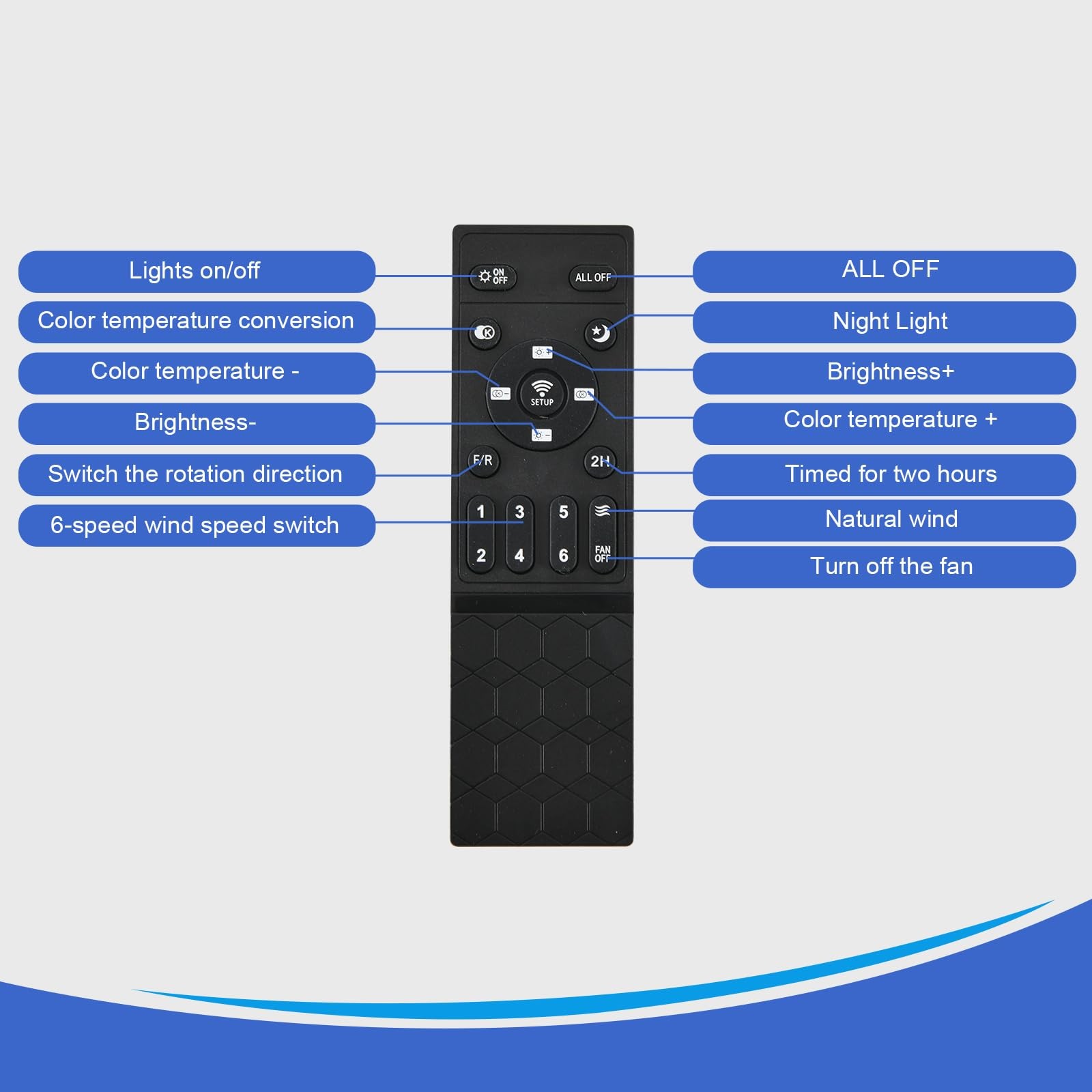 Remote Control for Ceiling Fan with Lights, ADH-CFL02, ADH-CFL04, ADH-CFL05, ...