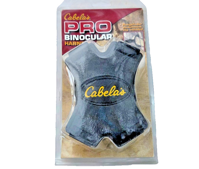 Cabela's Pro Binocular Harness Black w/ Rangefinder Attachment Clip New Sealed