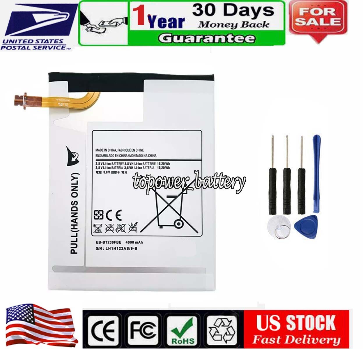 For Samsung Galaxy TAB 4 SM-T230NU T230 7" Internal Replace Battery EB-BT230FBU
