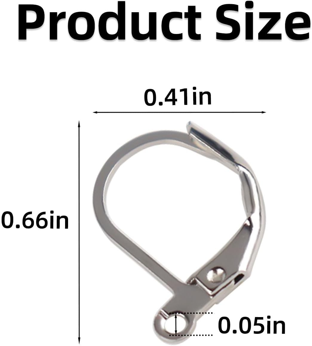 50 Pcs Leverback Earring Hooks for Jewelry Making Silver New