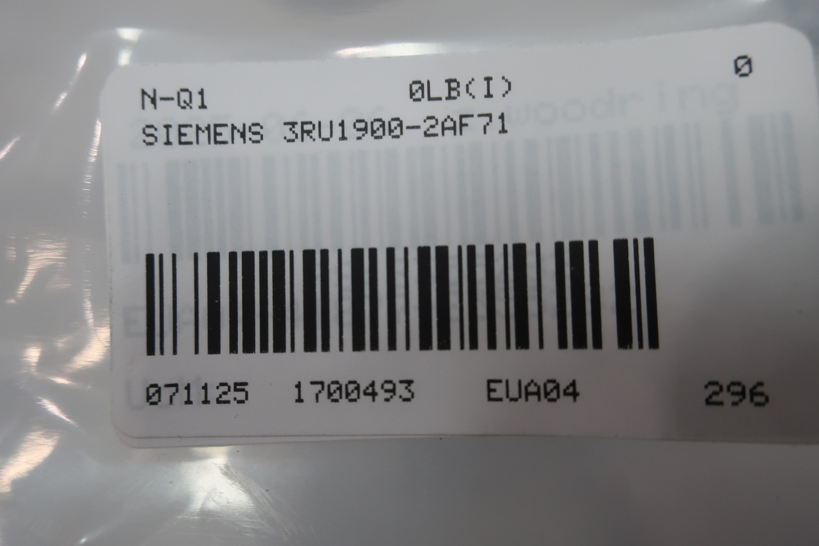 Siemens 3RU1900-2AF71 Remote Reset Module 110-127v-ac/v-dc