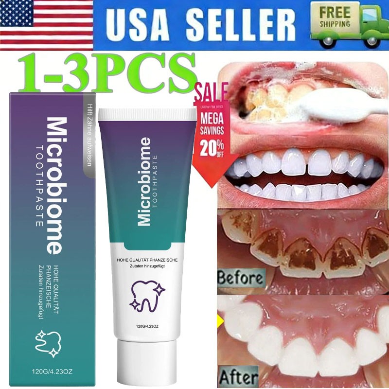 3PCS Microbiome Mint Flavor Gum Toothpaste Cleaning Toothpaste Sensitive Teeth