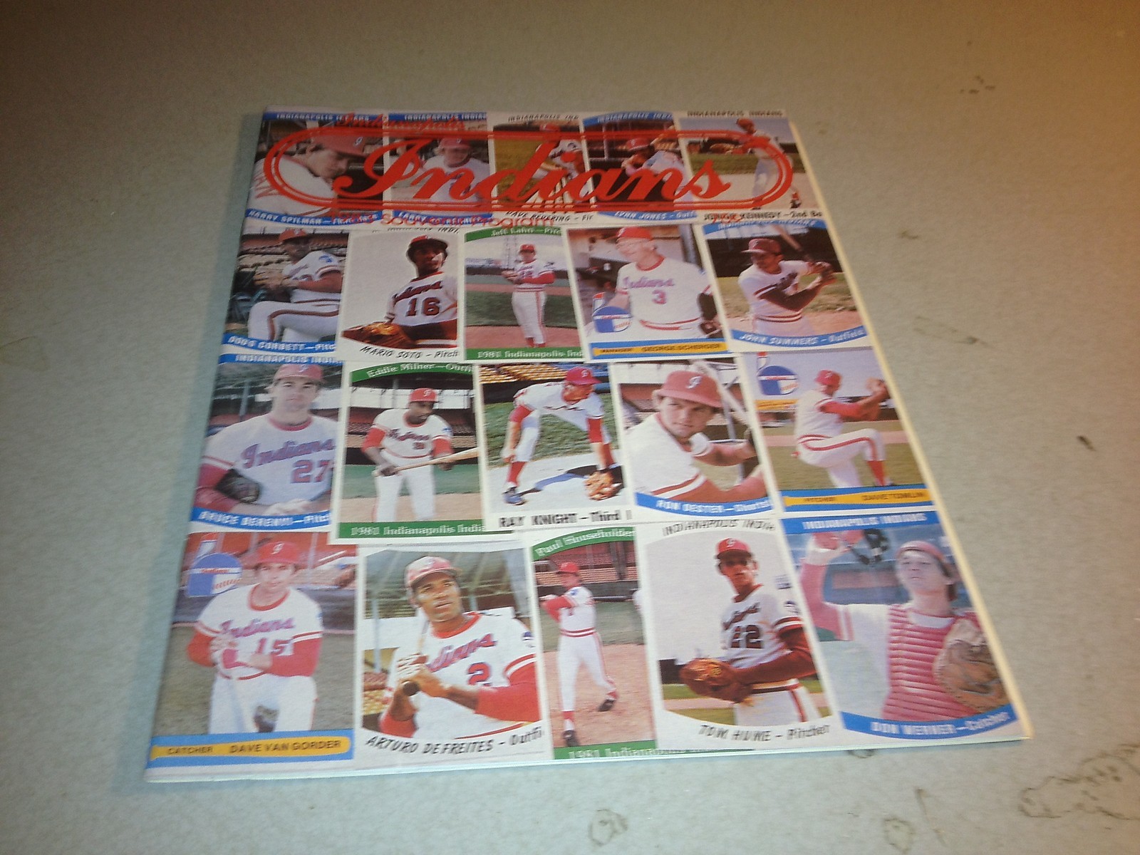1983 Indianapolis Indians AAA Minor League Baseball Scorecard Program vs Cincy
