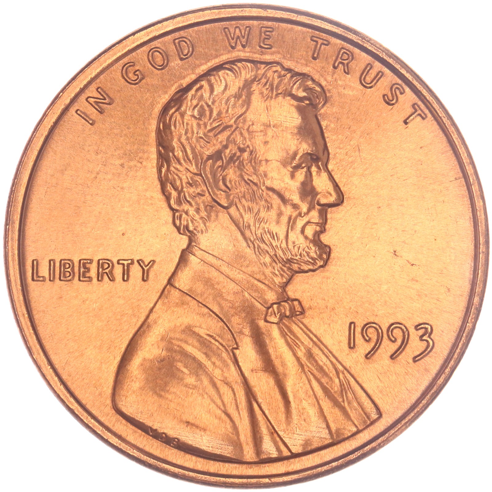 1993 (P) Lincoln Memorial Cent BU Penny