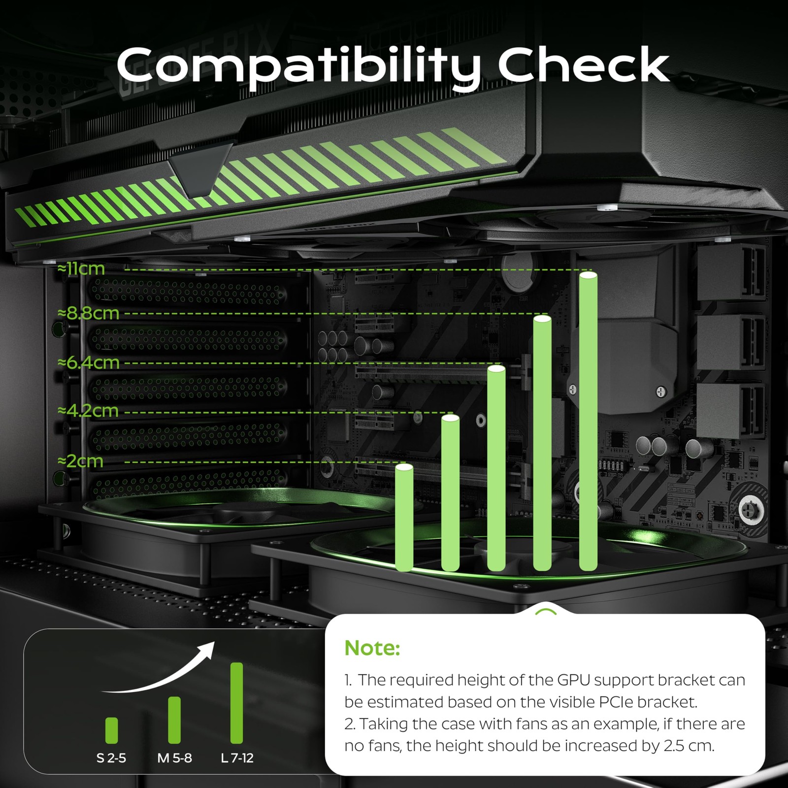 Acer GPU Support Bracket Adjustable Anti-Sag Graphics Card Holder Stand