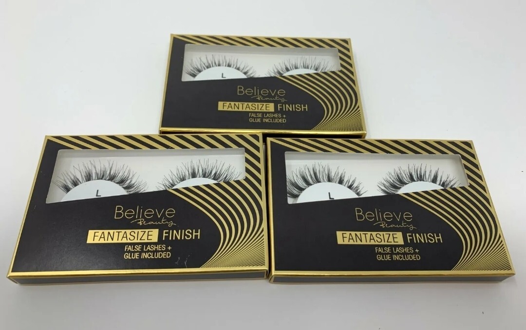 Believe Beauty Eye Lashes Lot of 3 Fake False Lashes Fantasize Finish