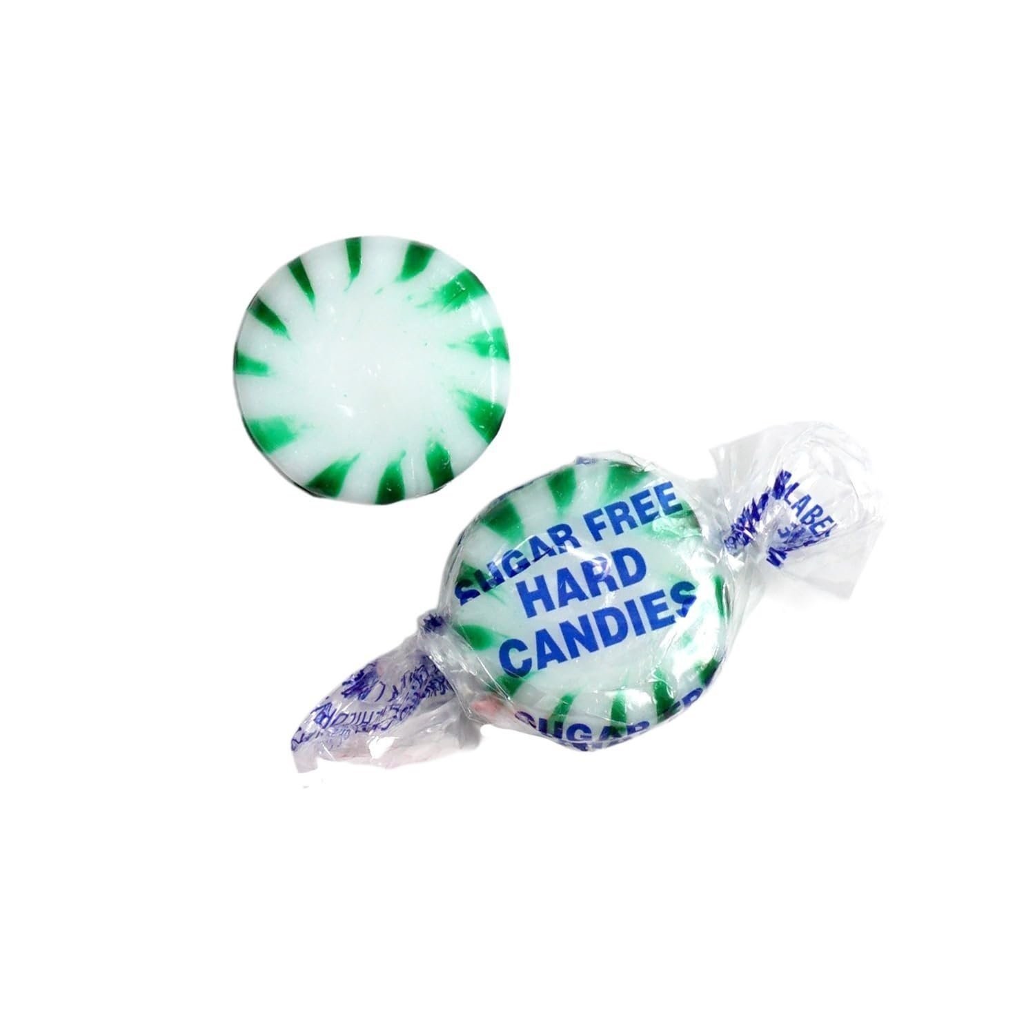 Arcor Sugar Free Spearmint Starlight Mints, 1 Pound Bulk Bag, Individually...