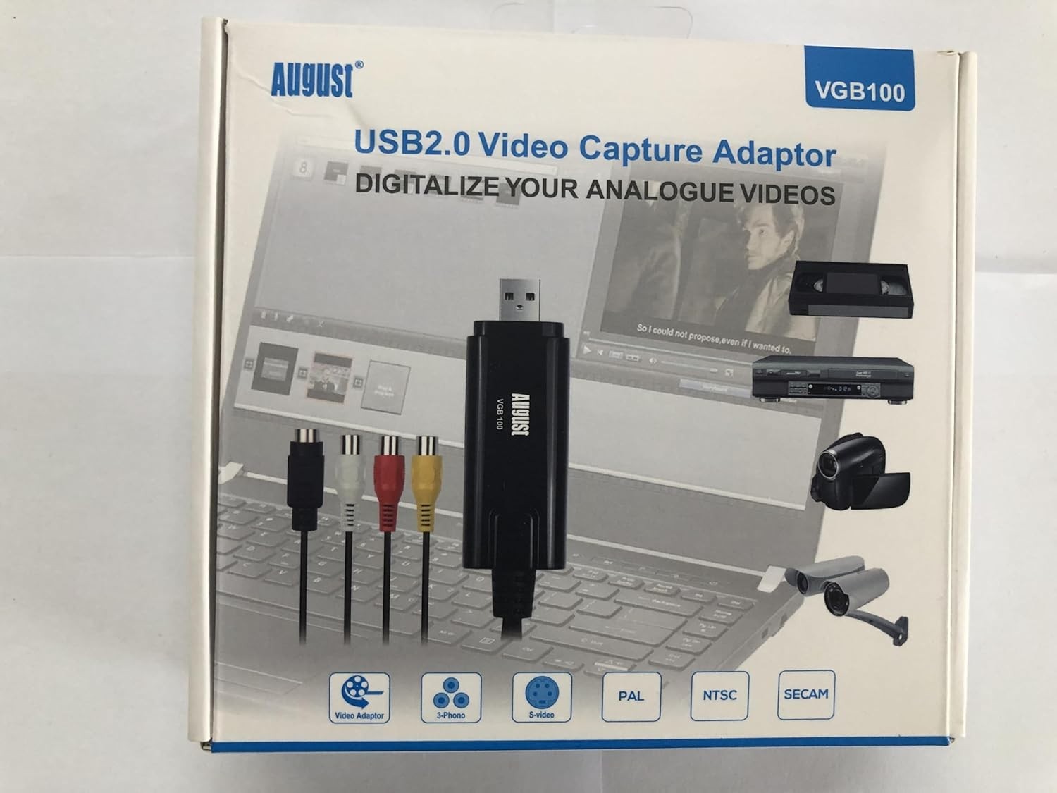 Digitize VHS Tapes Effortlessly – USB 2.0 Video Capture Device for Windows