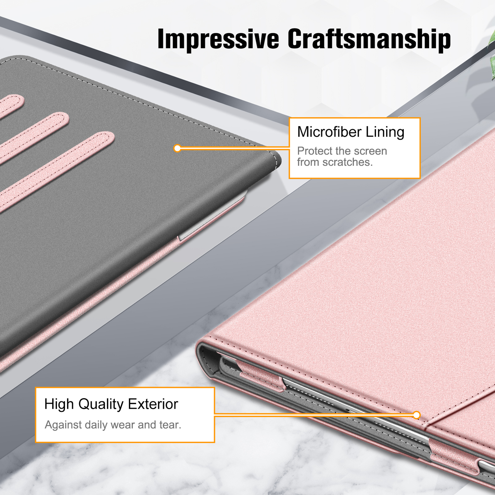 For iPad 9th Gen 2021 Multi-Angle Case Stand Cover with Pocket & Pencil Holder