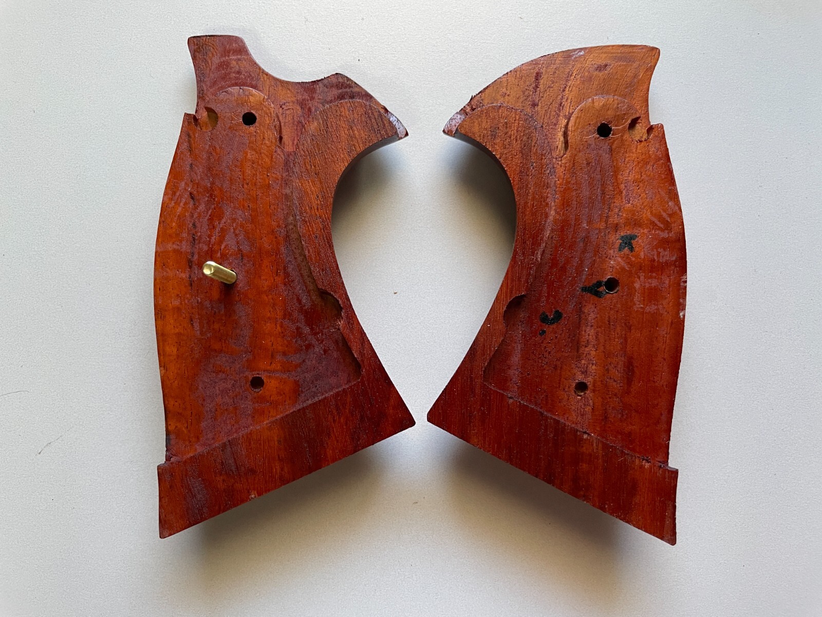 New hard wood grip for Smith & Wesson, K/L Square Fram Butt open back; Vim05