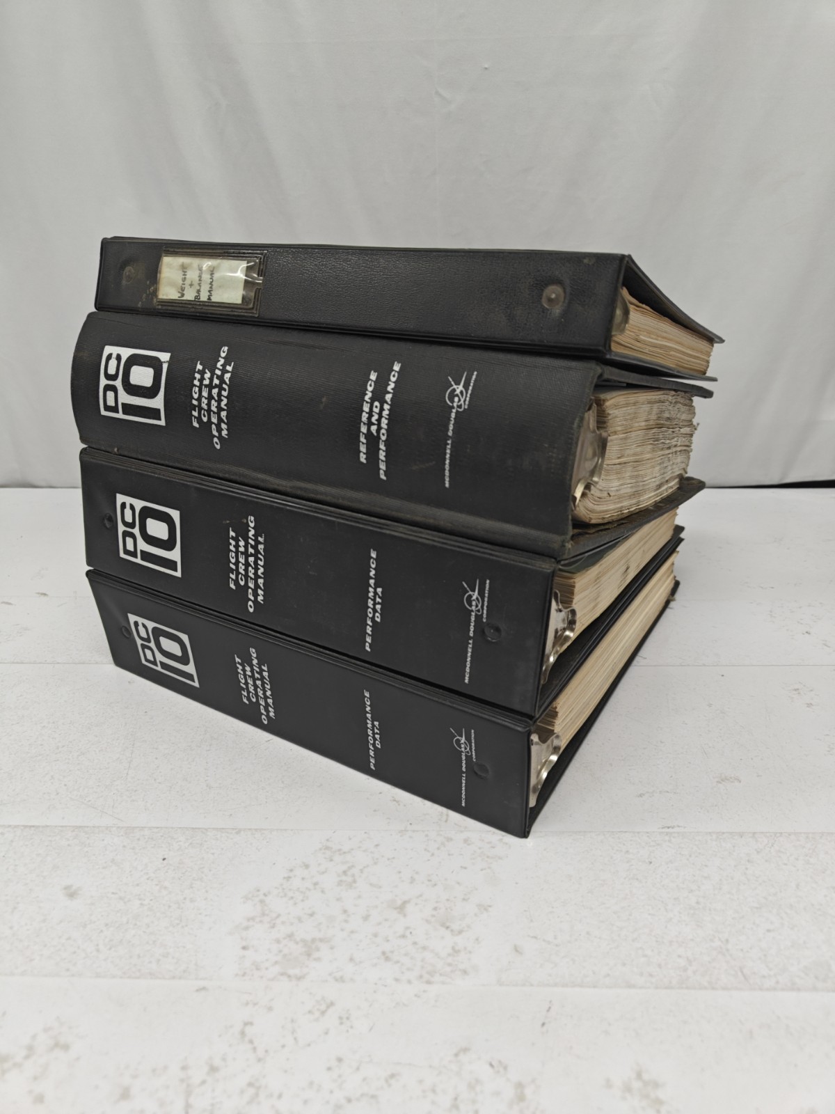 Vintage DC-10 Flight Crew Operating Manual, Weight And Balance Manual, Reference