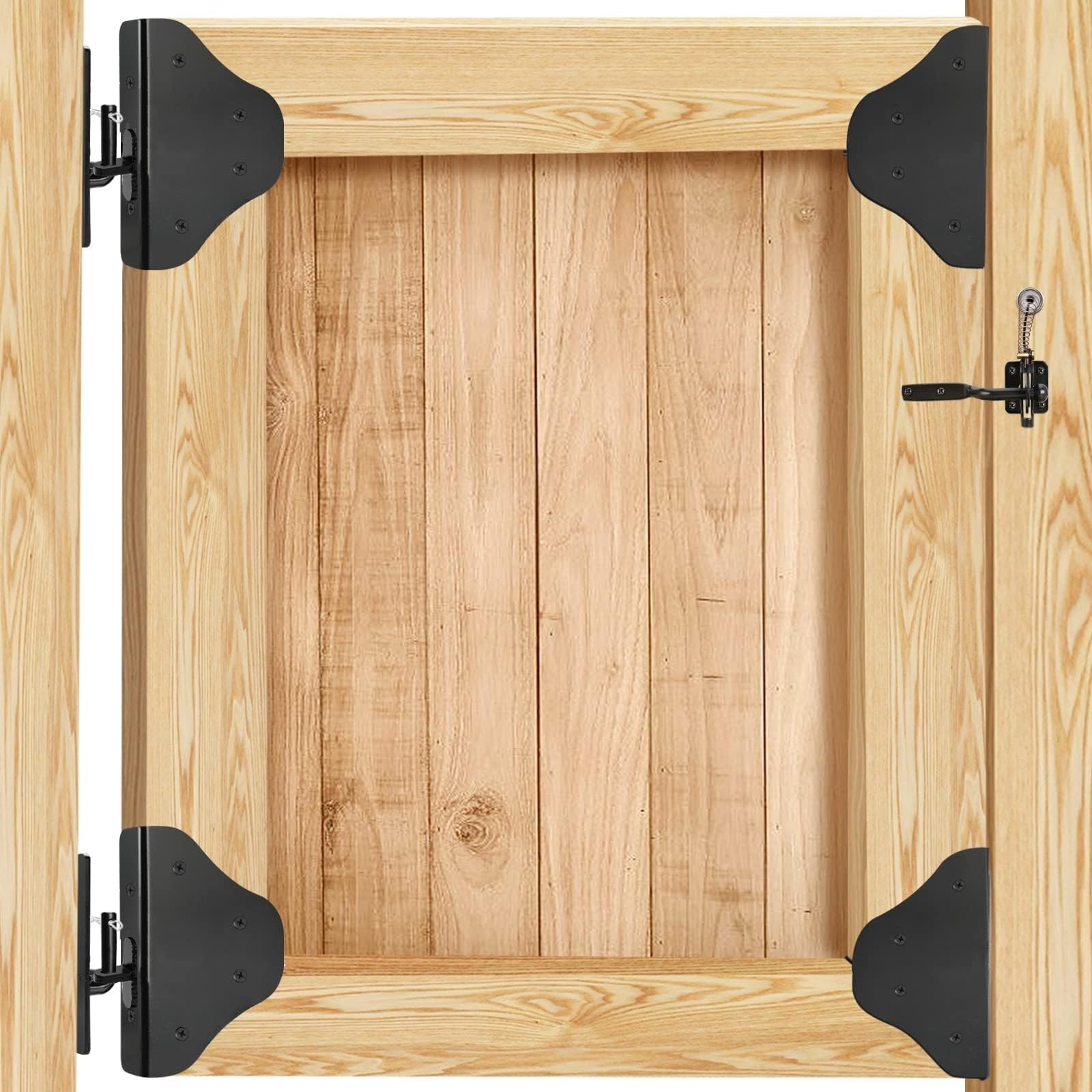 Fence Gate Kit Gate Hardware with Gate Latch - Updated 90 Degree Right Angle ...