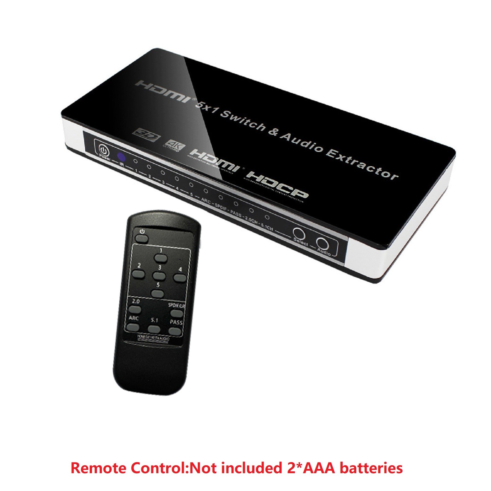 HDMI-Compatible Switch Switcher 5x1 5 in 1 out  Audio Extractor 4K For PS4 PS5