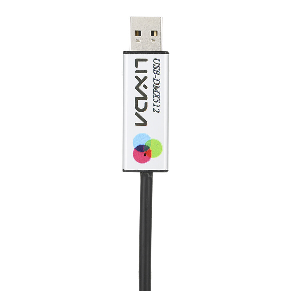 Lixada USB Interface Adapter DMX512 Computer PC Stage Lighting Controller T1R2