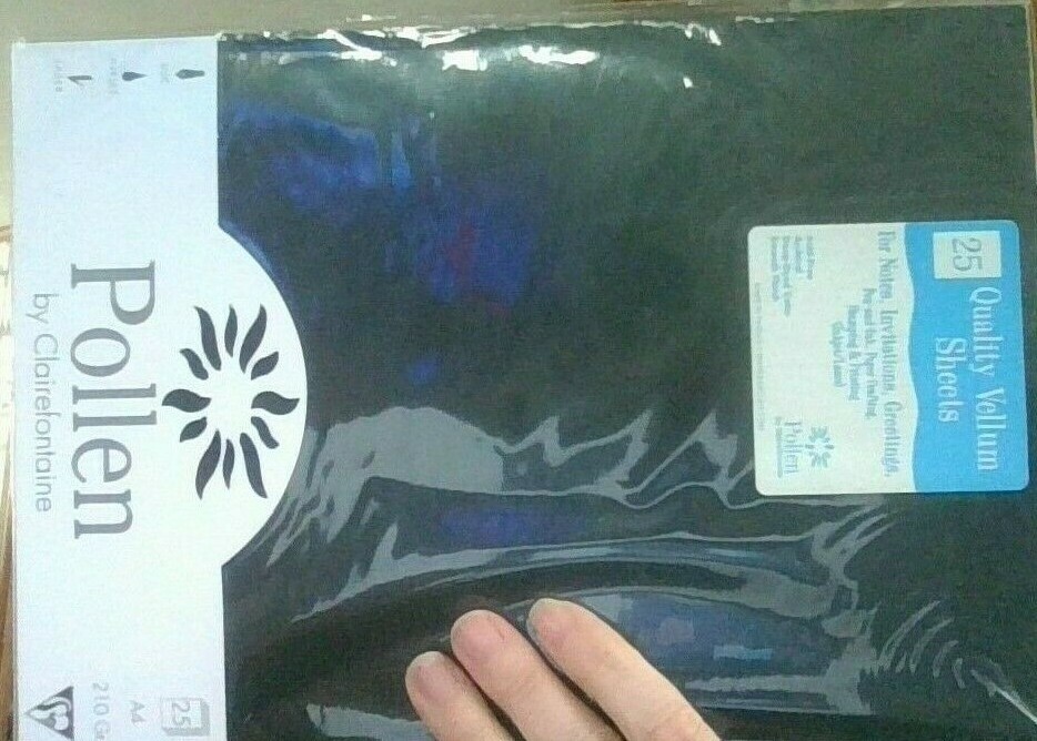 Quality Vellum Sheets 210 Gr. 8-1/4 x 11 3/4 Black scrapbook invites  crafting