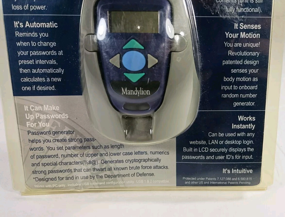 Mandylion Labs Military Grade Password Manager. Open box