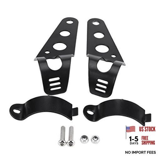 35-43mm Fork Headlight Mounting Bracket,  Universal Motorcycle Headlight Black