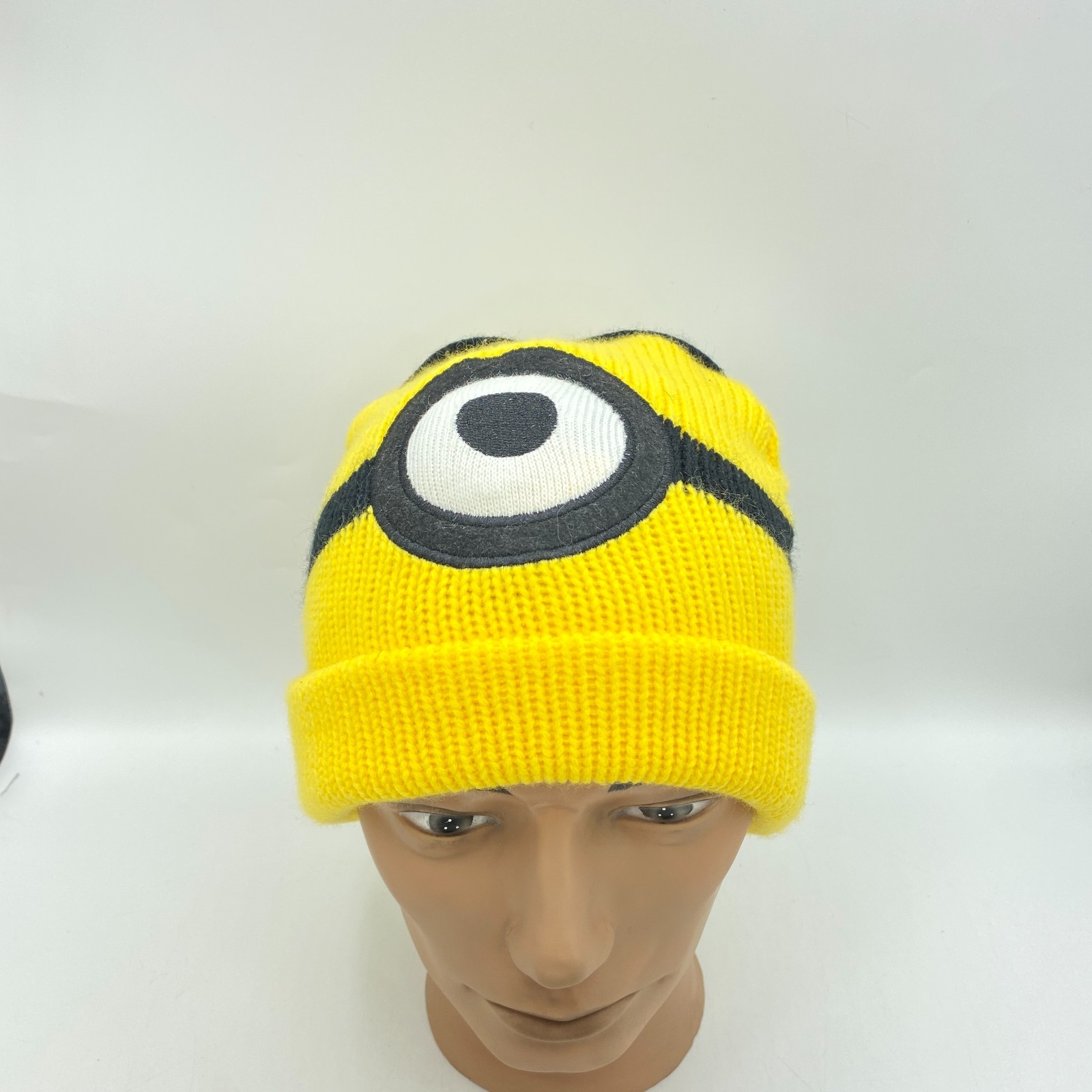 Despicable Me Beanie Hat Kids Yellow Rib Stitch Classic Outdoor Warm Wear Hiking
