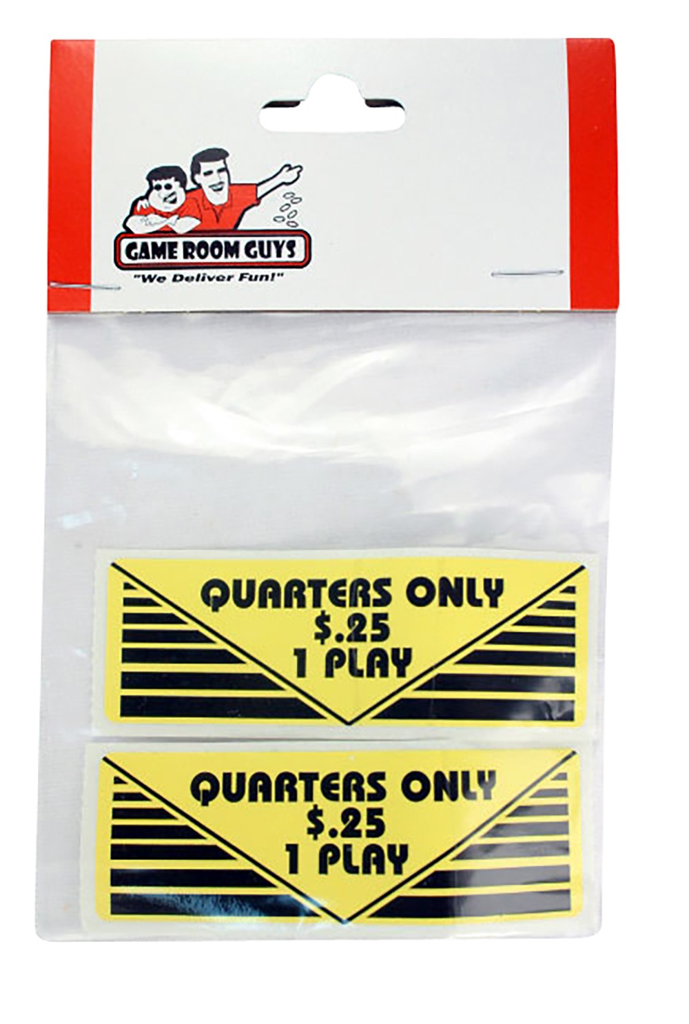 1 Quarter 1 Play Arcade Pinball Label Sticker Decal- Set of 2