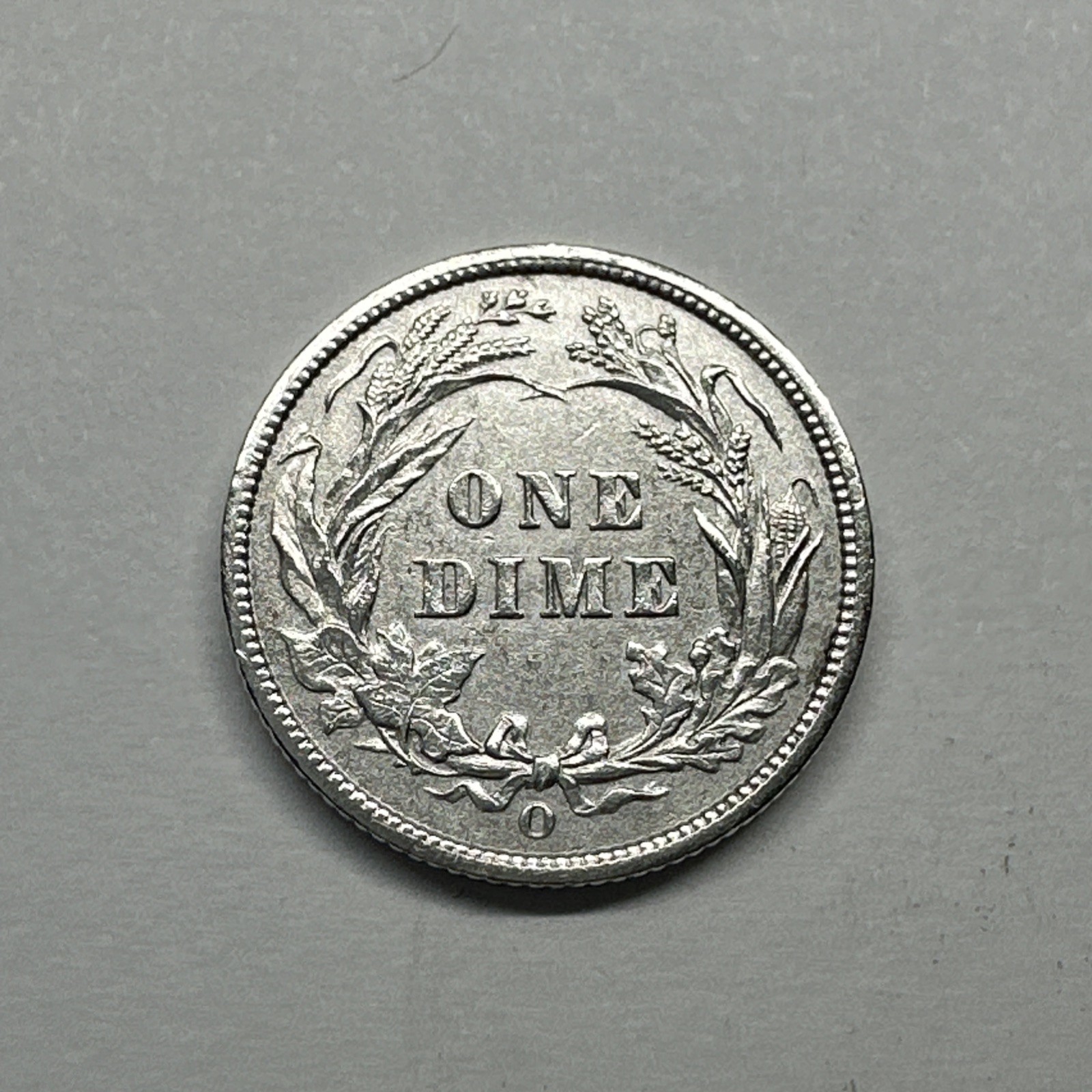 1892–O Barber Dime AU 213209