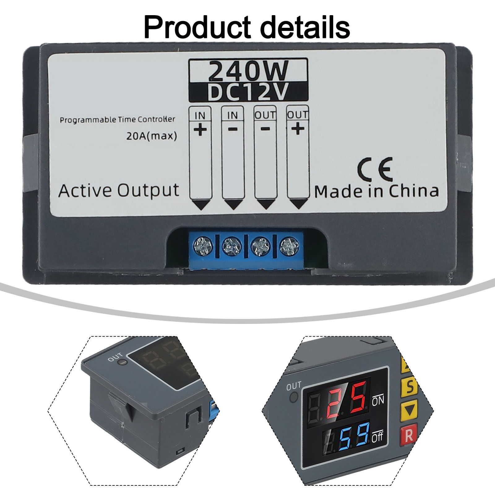 Digital Timer Module 10A 12V DC Time Delay Relay Water Pump Engine Control