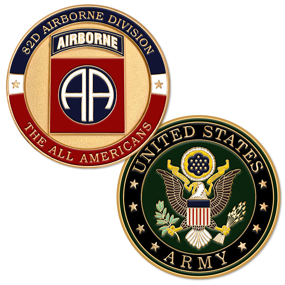NEW U.S. Army Fort Bragg 82nd Airborne Division Challenge Coin.
