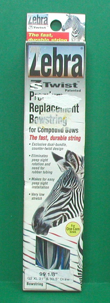 New Mathews Archery Zebra ZS Twist Bowstring for Q2 XL - 99 1/8" Black & Green