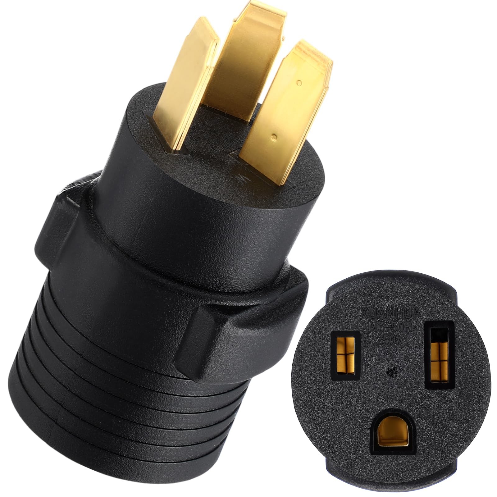 Kanayu 50Amp Welder Adapter Compatible with NEMA 10-50P to 6-50R 50 Amp 3 Prong