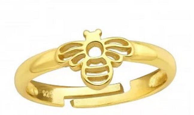 Bumblebee sterling silver toe rings
