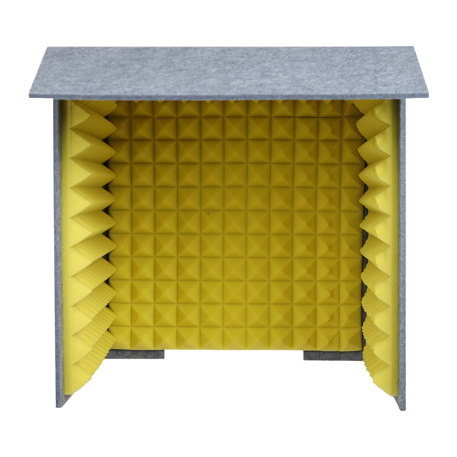 60*60cm Soundproof Removable Cover Desktop IsolationAbsorbing Shield Yellow
