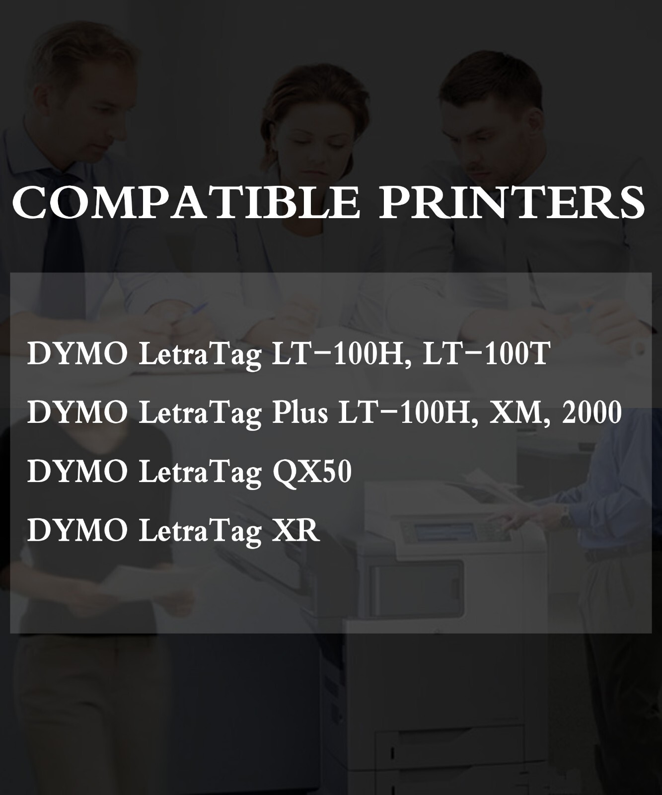 3-Pack 91331 Label Tape S0721660 for Dymo LetraTag LT-100T QX50 Label Maker