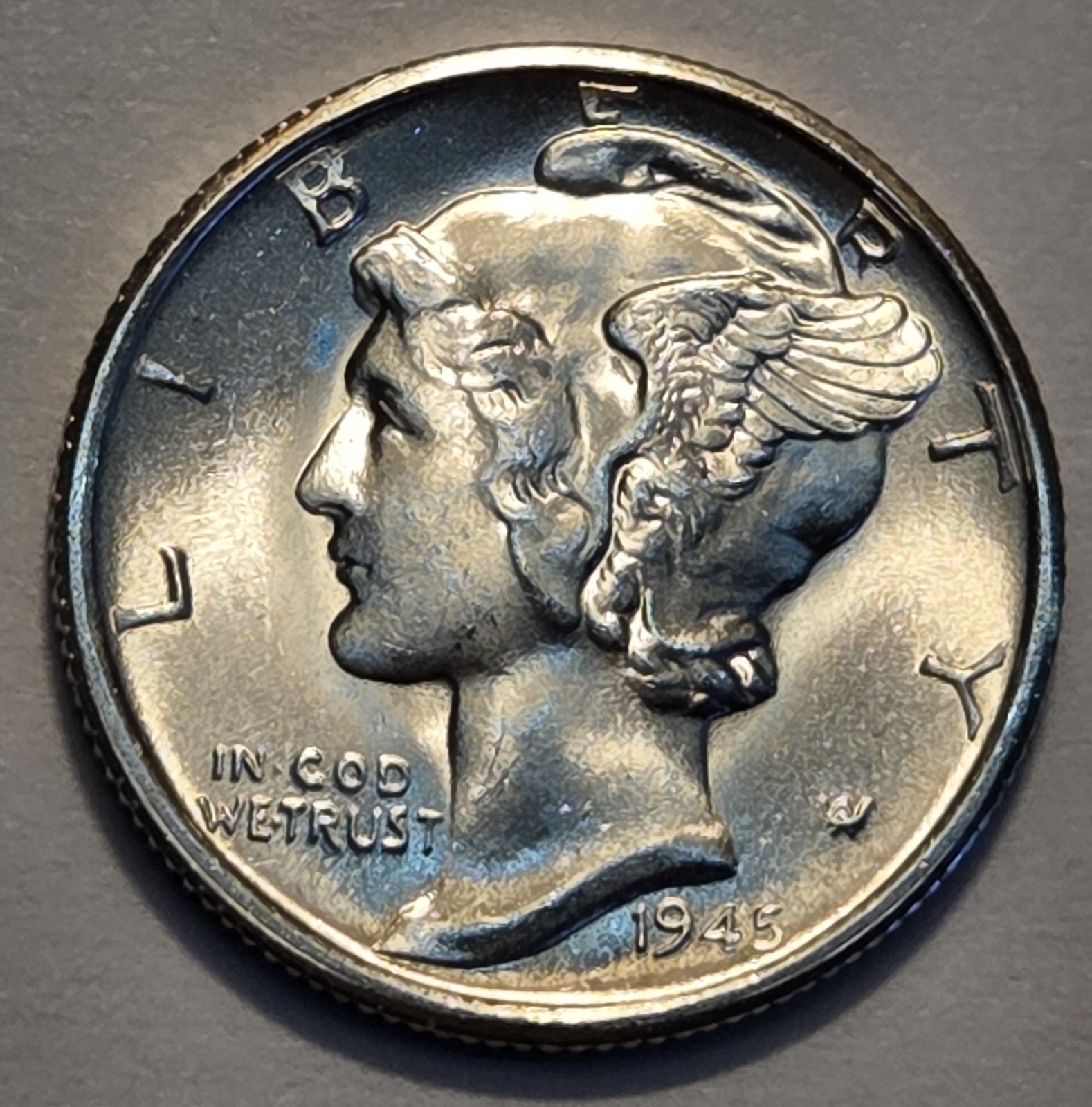 #5 Business Uncirculated++ 1945 S Nicer Low Mintage Mercury Dime