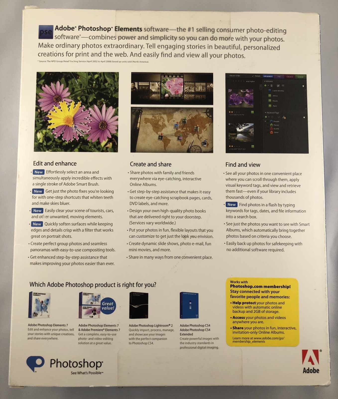 VINTAGE NOS SEALED ADOBE PHOTOSHOP ELEMENTS 7 SOFTWARE - BRAND NEW