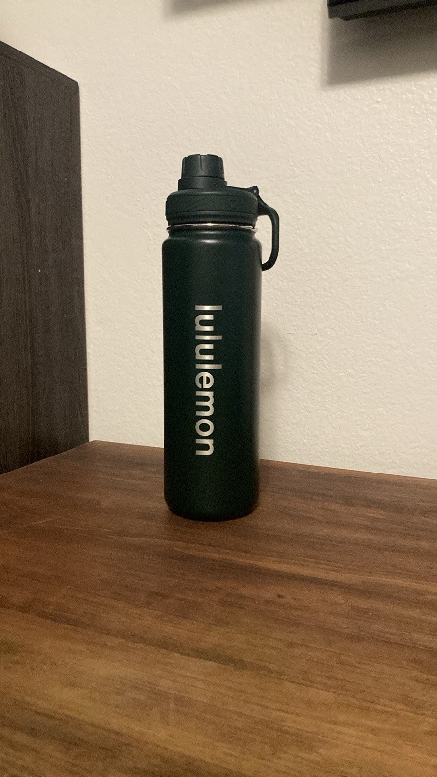 Limited Edition Dark Green Lululemon Water Bottle 24 Oz